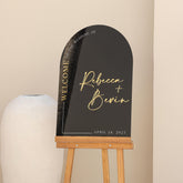 Shinny Black Acrylic Welcome Sign